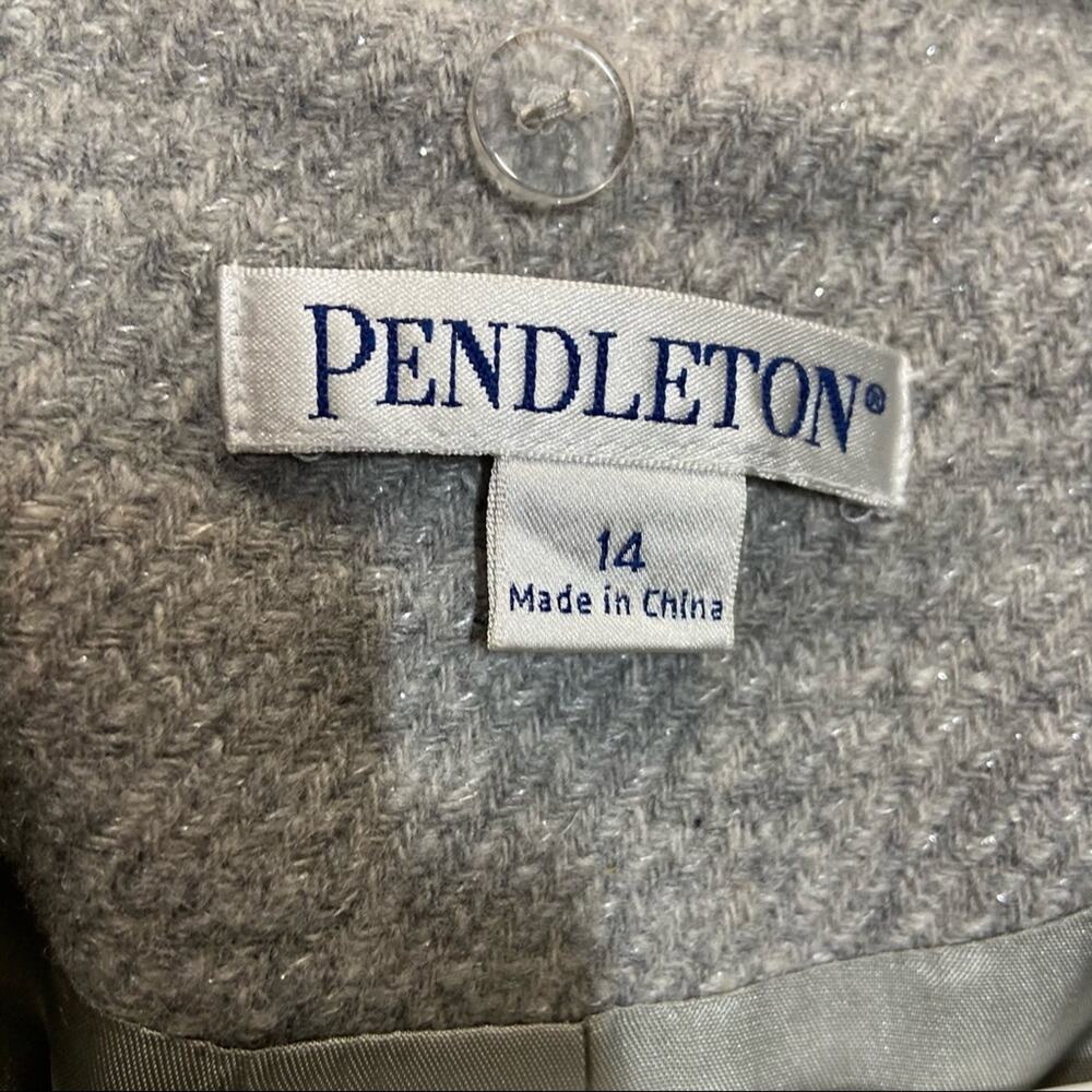 Pendleton women button down metallic wool blazer - image 3